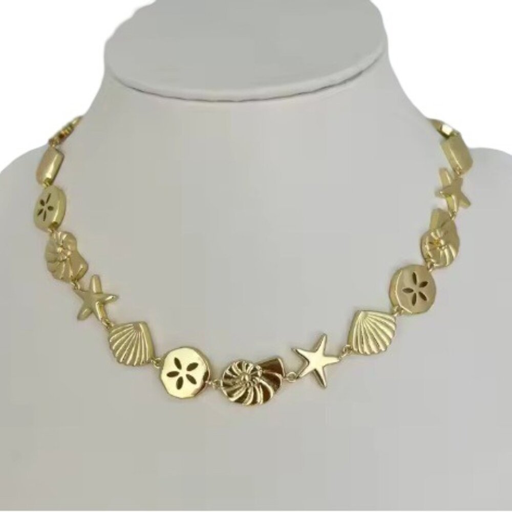 Gold Sealife Necklace